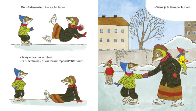 Extrait 3 de "Petite Souris profite du grand froid" de Riikka Jäntti, traduit par Claire Saint-Germain aux éditions Cambourakis