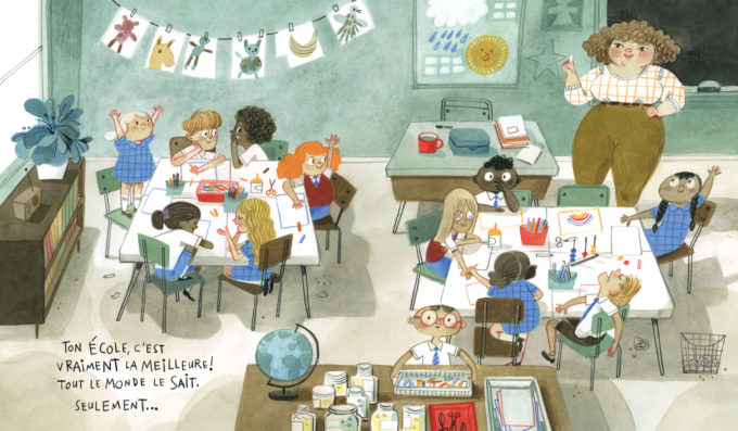 Extrait 1 de "La meilleure des écoles" de Maggie Hutchings et Felicita Sala, traduit par Géraldine Chognard aux éditions Cambourakis.